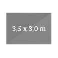 350 x 300 cm, rechteckig